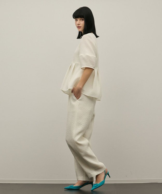 GRACE CONTINENTAL オーガンジージャガードトップ キナリ