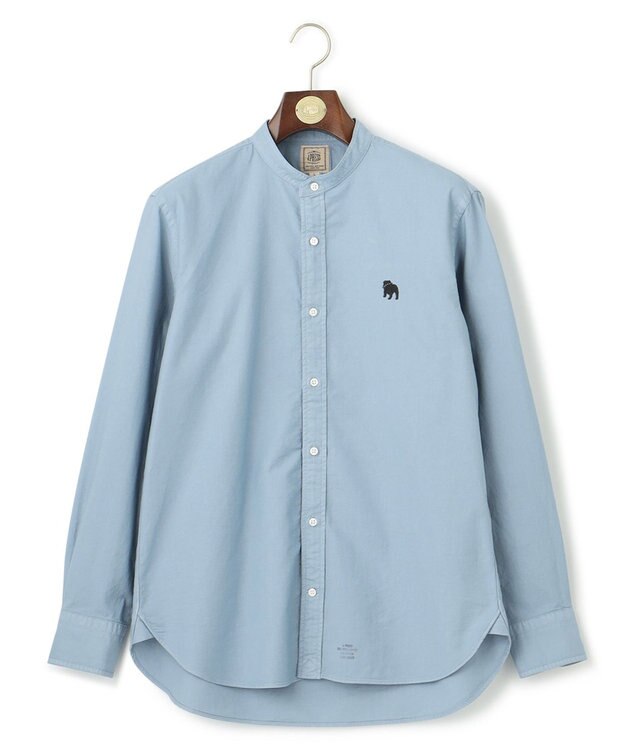 J.PRESS MEN 【大人気バックブル】バンドカラー オックスフォードシャツ サックスブルー系