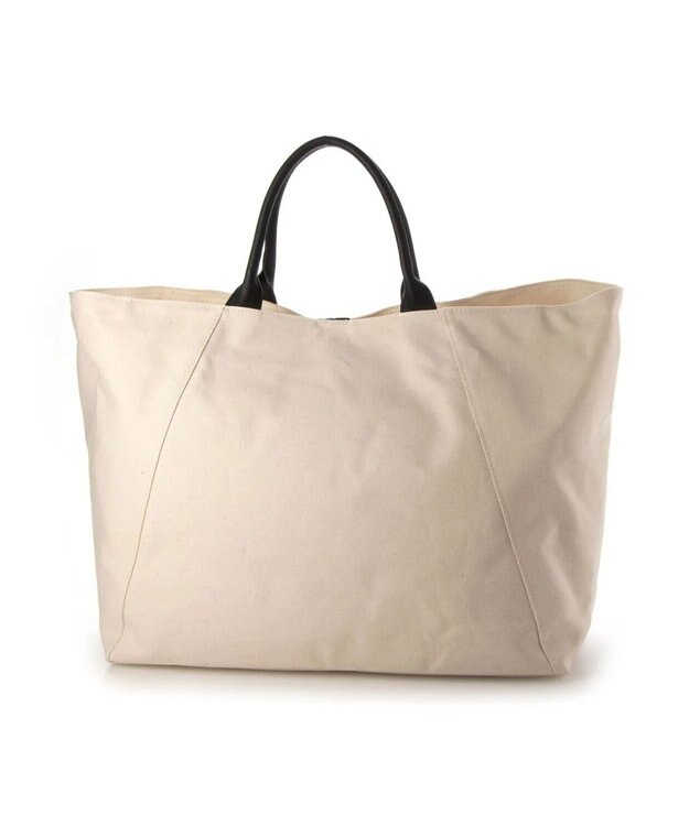 UNBILLION perche パラフィンキャンバス2wayボストントート アイボリーブラック