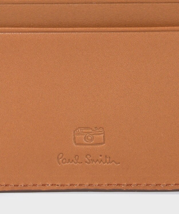 Paul Smith ベジタンストライプトリム 2つ折り財布 キャメル