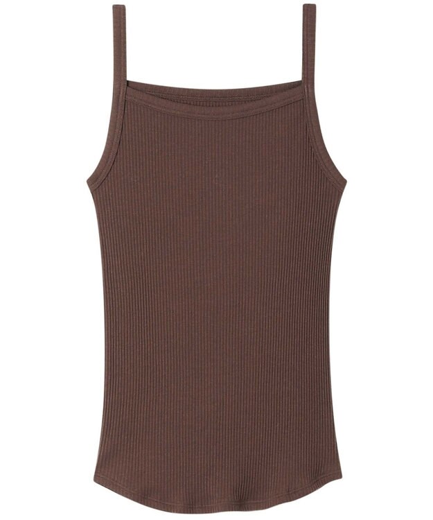 une nana cool 綿100% リブ編みコットン キャミソール DR