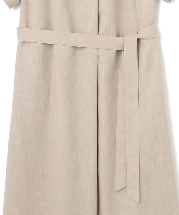 23区 L 【洗える】トリアセスラブストレッチ ワンピース ベージュ系