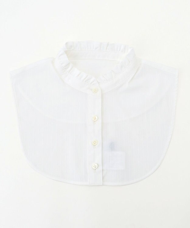 J.PRESS LADIES 【洗える】ハイネック フリル デコカラー 付け襟 ホワイト系1