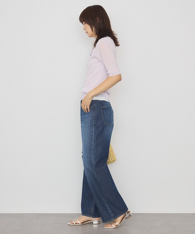 AMERICAN HOLIC 【2点セット】シアーリブヘンリーネックニット＋タンクトップ Purple