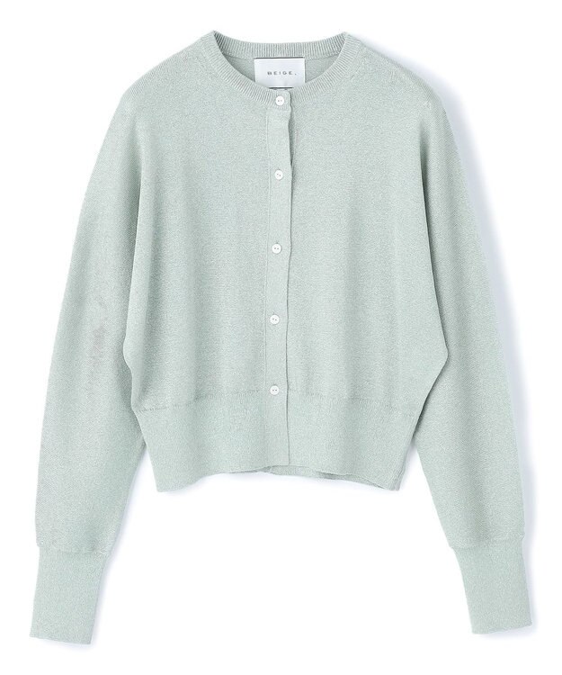 BEIGE， SMITHONITE / リュクスグリッター ドルマンカーディガン Sax