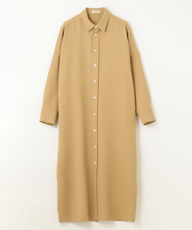 NAVE 【ReNAVE】ウォッシャブルツイル シャツドレス キャメル系