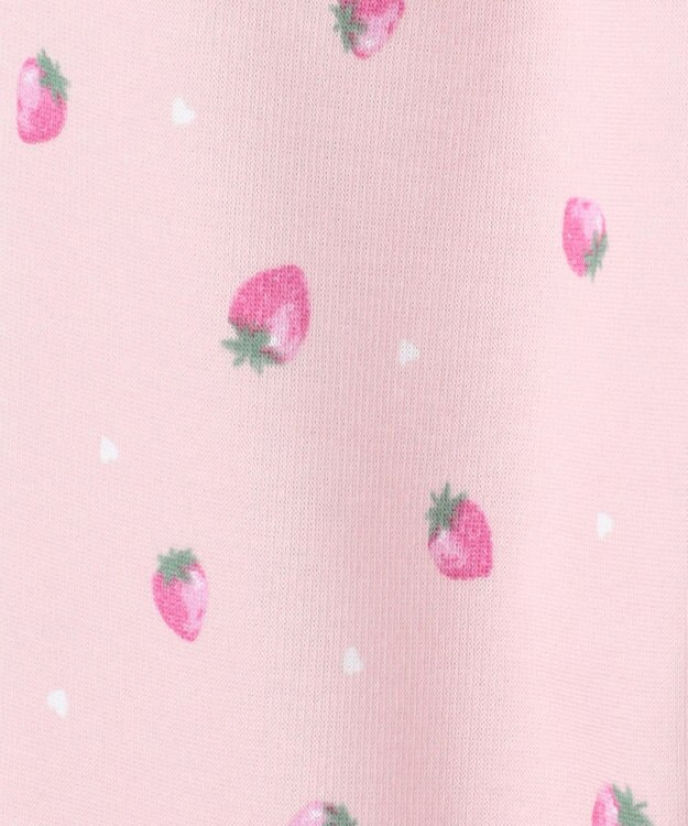 ANY KIDS 7days 裏シャギー 総柄ガーリーパンツ ピンクベージュ×イチゴ