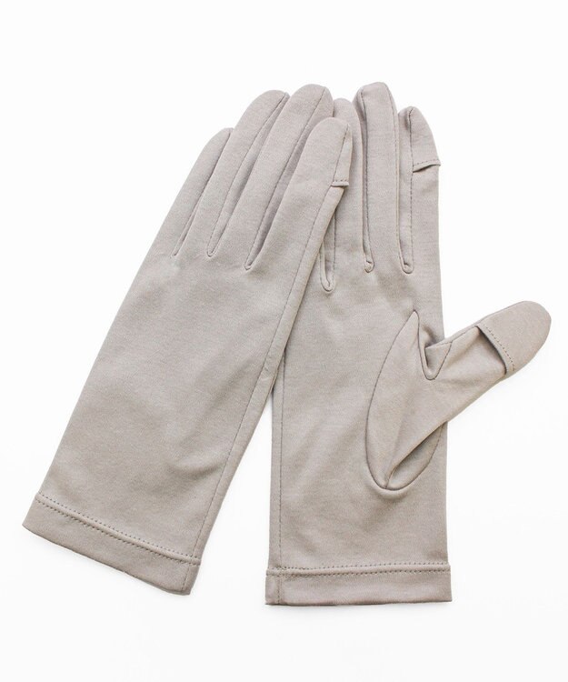 ORuKuBET 【WOMEN】ORGANIC COTTON グローブ 【 UVカット・オーガニックコットン・タッチパネル対応・日本製 】 ライトグレー
