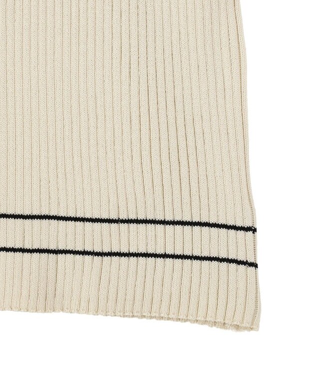 earth music&ecology ラインカラーポロニット ブラック