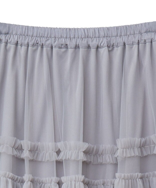 Green Parks ・ＥＬＥＮＣＡＲＥ　ＤＵＥチュールフリルティアードスカー Gray