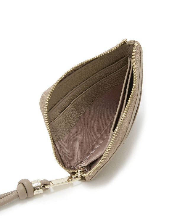 TOPKAPI 【新色追加】【TREASURE TOPKAPI】シュリンクレザー Lファスナー ミニ 財布 グレージュ