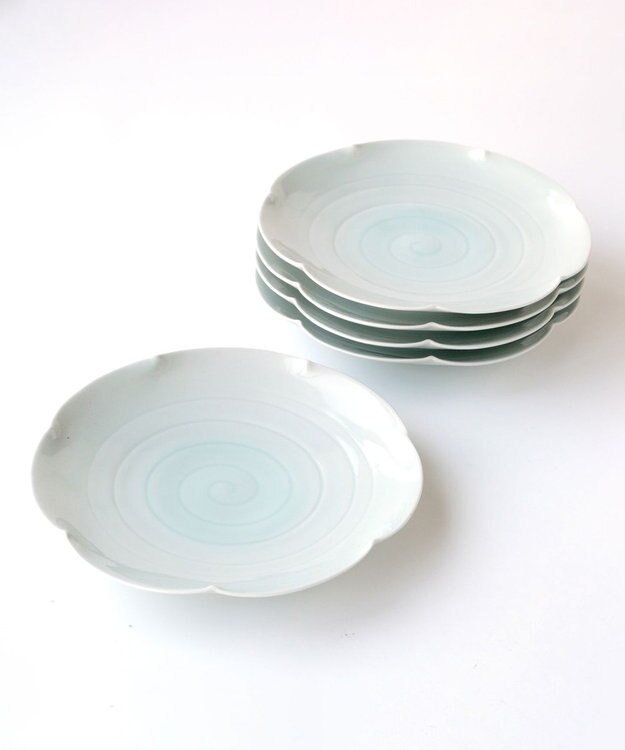 たち吉 【たち吉】うず潮中皿〈５枚〉美濃焼 ホワイト系その他