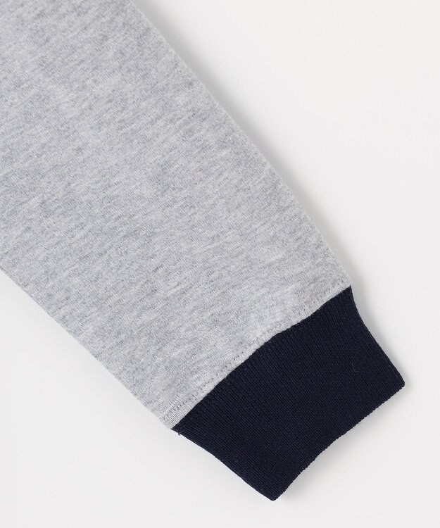 J.PRESS KIDS 【110-130cm】40/2天竺襟付き Vネック ポロシャツ ライトグレー系