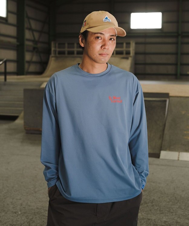 SHARE PARK MENS 【UVケア・吸水速乾・ストレッチ・軽量 】バックプリントTシャツ（L・XLサイズ） ブルー系