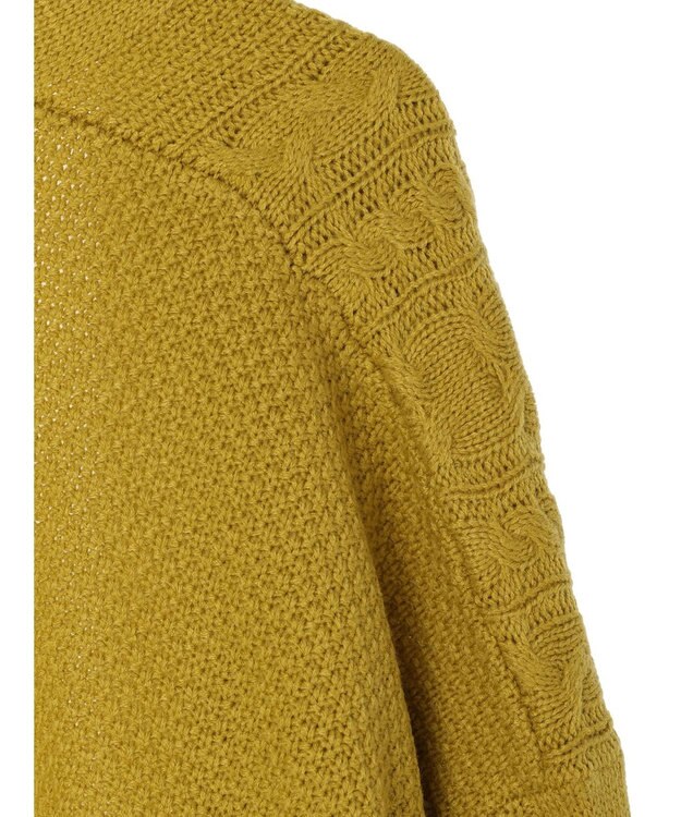 Green Parks 着流しケーブルカーディガン Yellow