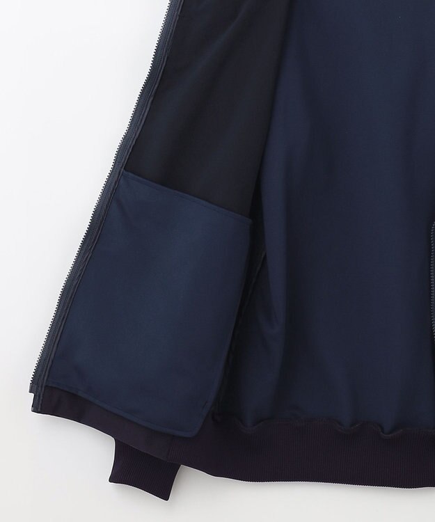 PW CIRCULUS 【MEN】【撥水/防風/ストレッチ】ロゴプリント ジップアップ フーデッド ブルゾン ネイビー系