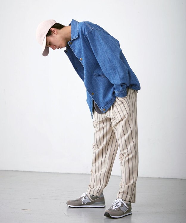 J.PRESS YORK STREET 【UNISEX】デニムコーチジャケット スカイブルー系