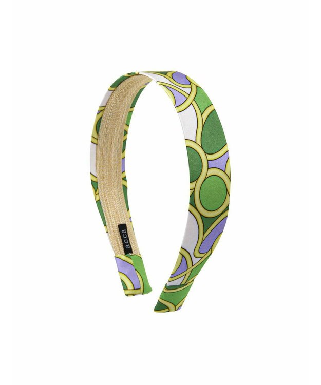 ACCA シルクプリントカチューシャ グリーン