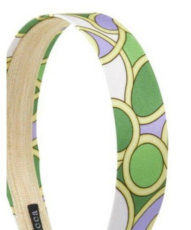 ACCA シルクプリントカチューシャ グリーン