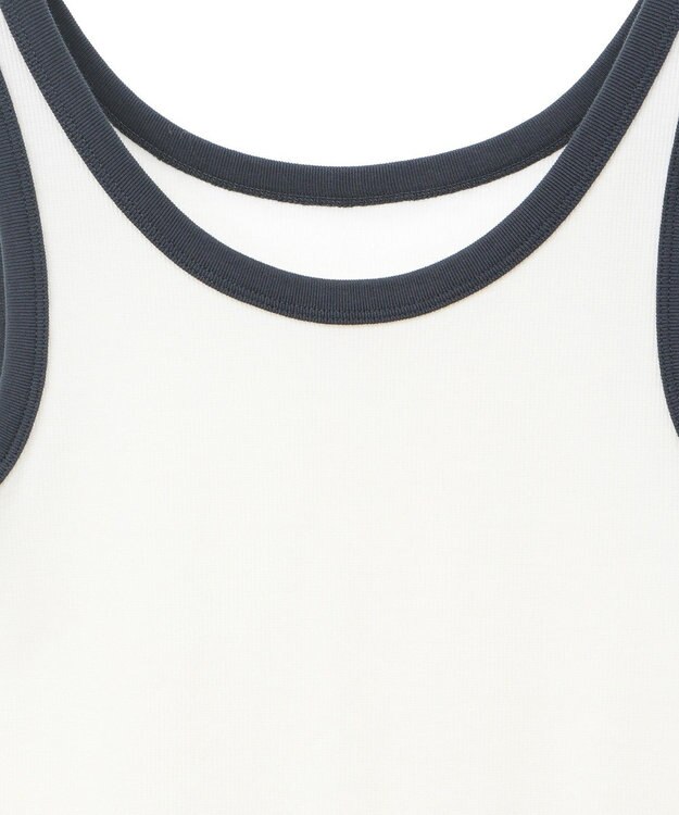 AMERICAN HOLIC バイカラーテレコタンクトップ Ivory