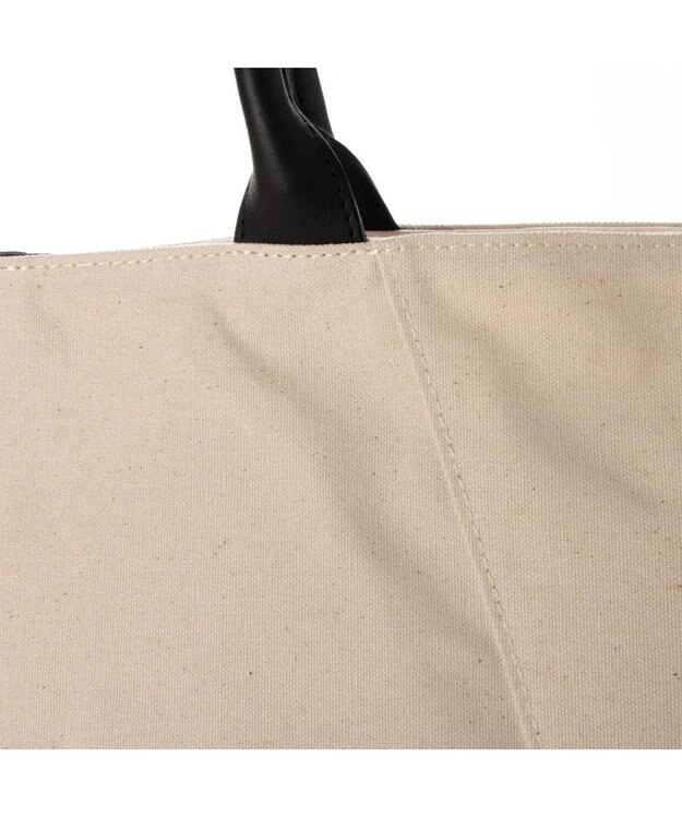 UNBILLION perche パラフィンキャンバス2wayボストントート アイボリーブラック