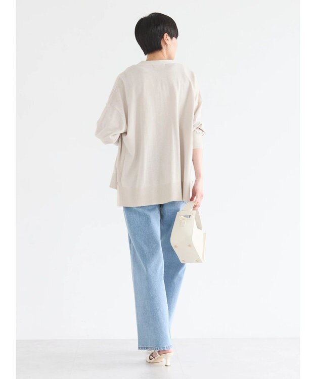 AMERICAN HOLIC ＵＶカットＶネックニットカーディガン Gray Beige