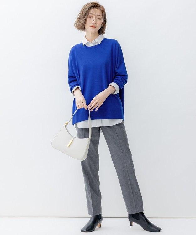 23区 【洗える】CANCLINI ベーシック シャツ ライトグレー系