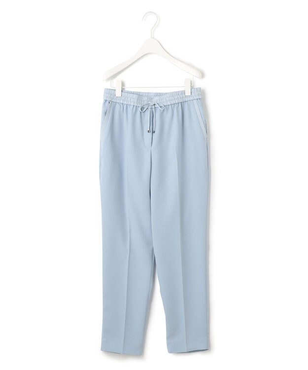 ICB 【接触冷感・UVケア・速乾・洗える】FluidBackSatin ドロストパンツ ライトブルー系