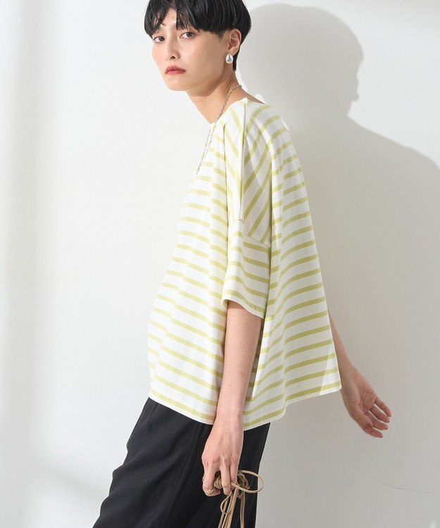 AMERICAN HOLIC バスクボーダー半袖プルオーバー Yellow