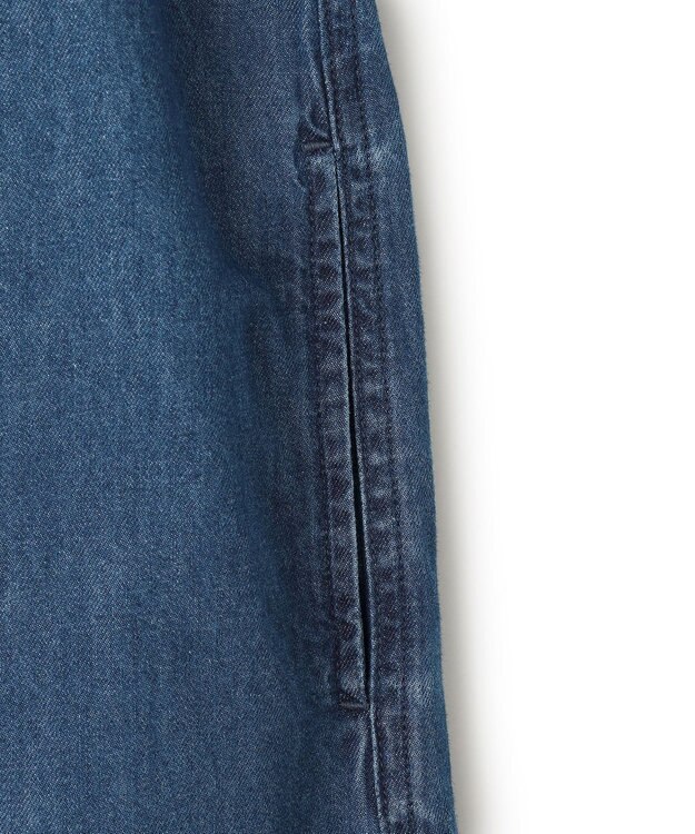23区 【Oggi4月号掲載/洗える】23区DENIM ライトダンガリー シャツワンピース インディゴ