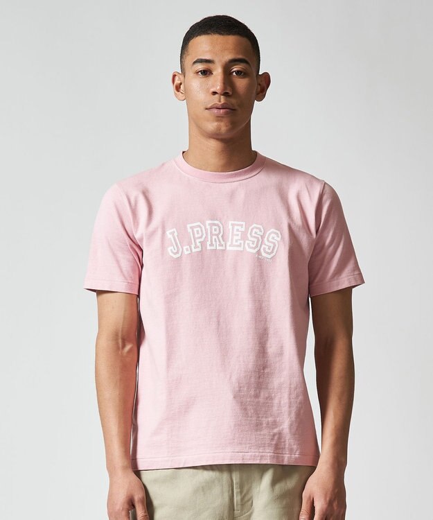 J.PRESS MEN J.PRESS アーチロゴＴシャツ ピンク系