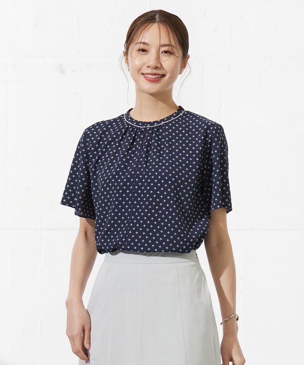 J.PRESS LADIES L 幾何プリント カットソー ネイビー系5