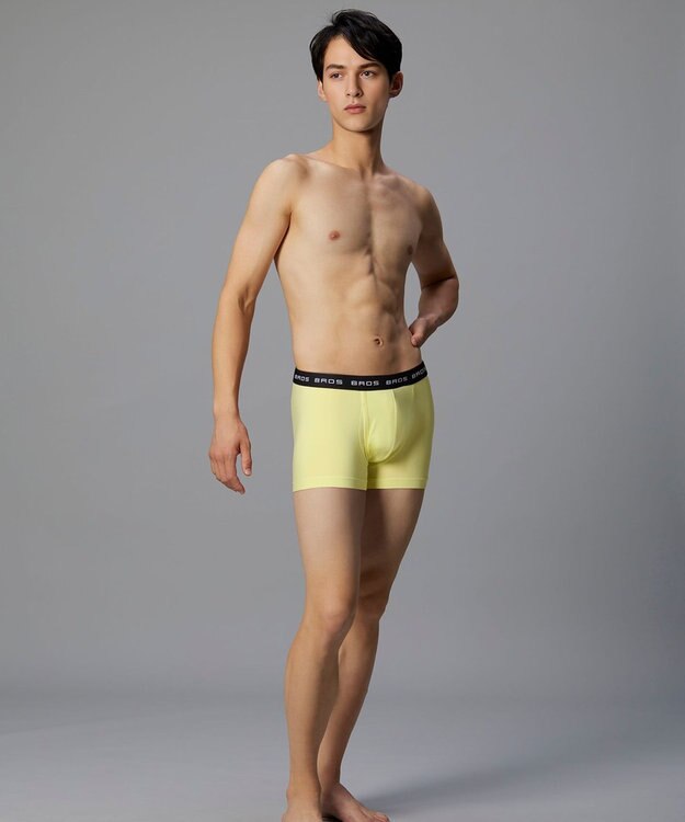 WACOAL MEN ボクサーパンツ フロント快適設計 吸汗速乾 前開き 下着 メンズ GT3111 /ブロス バイ ワコールメン イエロー