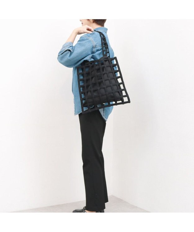 UNBILLION 【テレビ ドラマ着用アイテム】カシュカシュ cachecache / インナー巾着付ラティストート ブラック