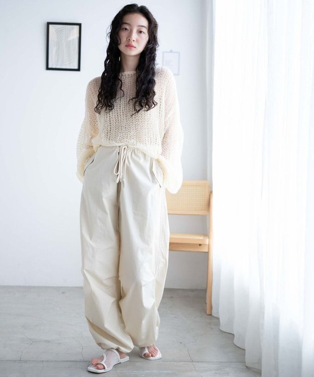 WEGO パラシュートパンツ ホワイトアイボリー