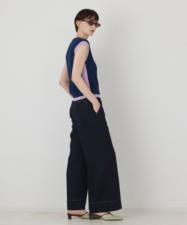 GRACE CONTINENTAL シャンブレーマリンパンツ ネイビー