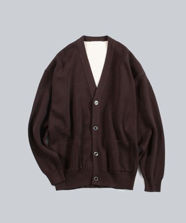 WHITE MAILS 【UNISEX】COTTON PAPER DOUBLE FACE カーディガン