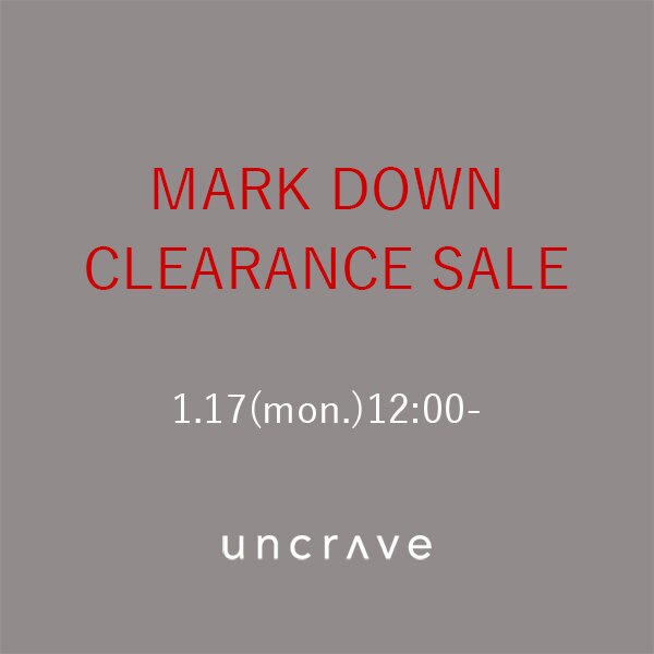 【本日正午より】MARKDOWN SALE