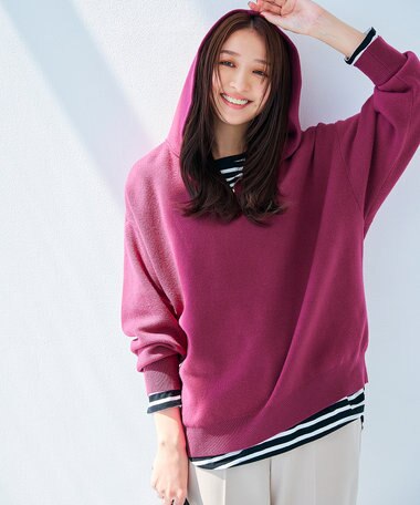 ANY 【洗える】スウェットライクフーディ