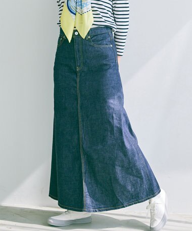 woadblue デニムスカート リジッドブルー