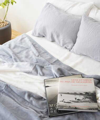 LOOM&SPOOL FOL綿毛布シングル／グレー