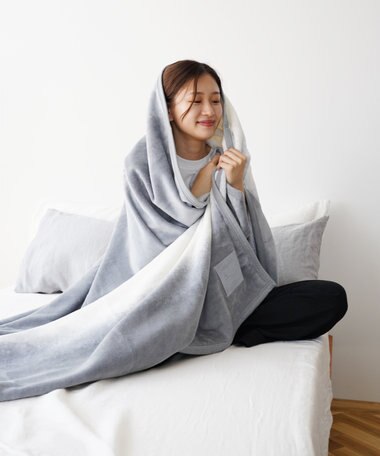 LOOM&SPOOL FOL綿毛布シングル／グレー