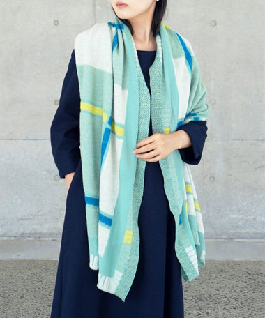 nitorito 【UNISEX】mountain&moon 山と月モチーフ柄 ストール