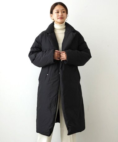 KWD 【日本製/高品質ダウン】DOWN COAT グリーンダウン ロングダウンコート