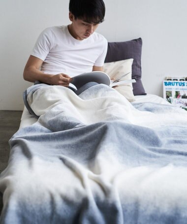 LOOM&SPOOL FOL綿毛布シングル／グレー