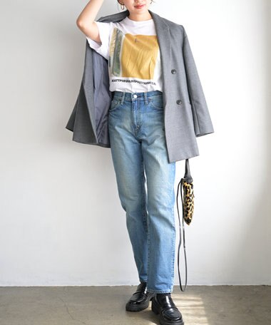 caqu modern tapered 腰回りユッタリ テーパードシルエットデニム