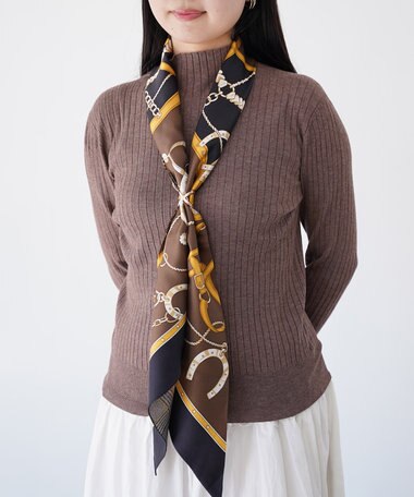 Marca ＜秋の新色！＞【Marcaオリジナル】ベルト＆グレンチェック剣先  シルクツイル 剣先スカーフ