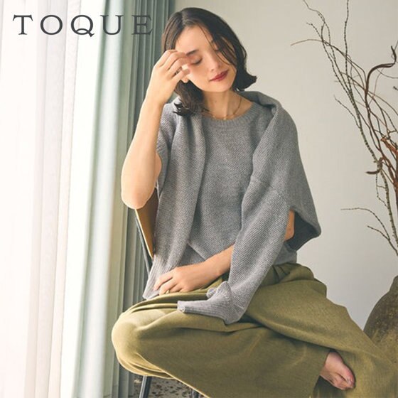 〈ベビーアルパカ×シルク〉この季節にすぐ着られる、ハニカムニット