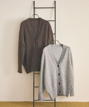 TOQUE 〈大草直子さんアドバイザー〉ベビーアルパカ×ウール縮絨ニットカーディガン