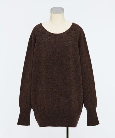 TOQUE 〈大草直子さんアドバイザー〉ベビーアルパカ×ウール縮絨ニットラグランスリーブ